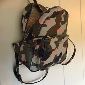 Guess Camouflage Backpack Purse Zipper Bag